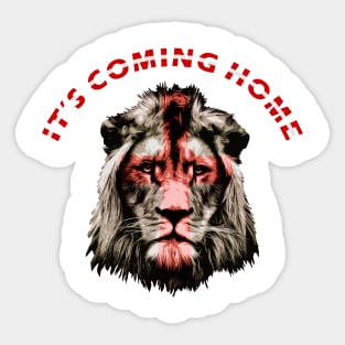 It's Coming Home England Lion Head Football, Lion Cross England Sticker